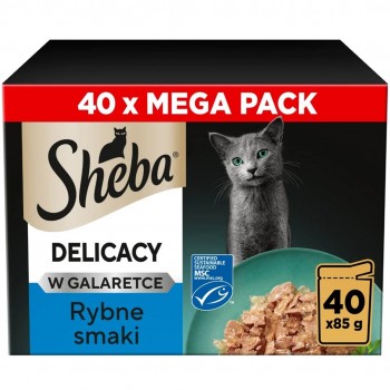 SHEBA Delicacy Fish Flavours in Jelly wet cat food 40 85g