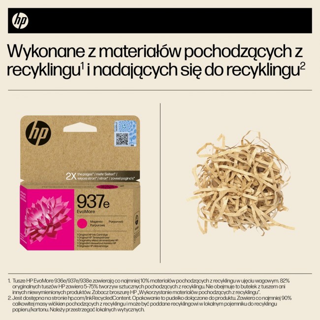 HP 937e EvoMore Magenta Original Ink Cartridge HP 937e EvoMore Magenta Original Ink Cartridge