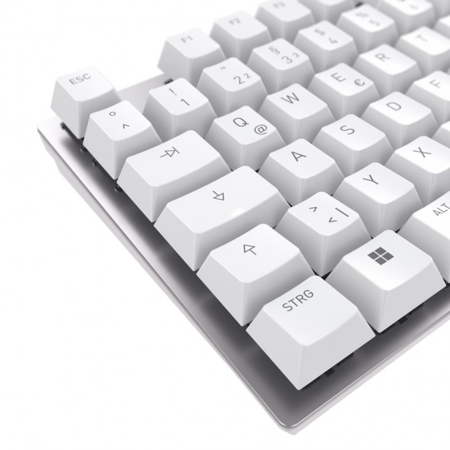 CHERRY KC 200 MX keyboard Universal USB QWERTZ German Silver, White