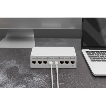 Digitus CAT 6A Keystone module, shielded, tool-free mounting connection - 8 pcs.