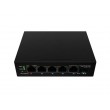 Lanberg ILFE-4P-1GE-1S-90 network switch Unmanaged Fast Ethernet (10/100) Power over Ethernet (PoE) 1U Black