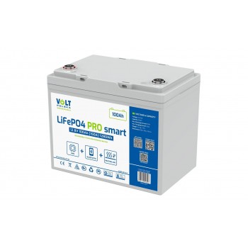 Akumulator LiFePO4 Volt Polska PRO SMART 12,8V 100 Ah (150A) BMS BLUETOOTH + MATA GRZEWCZA