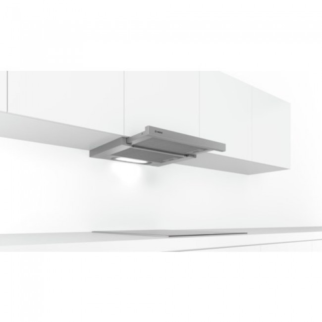 Bosch Serie 4 DFT63AC50 cooker hood Semi built-in (pull out) Silver 360 m /h