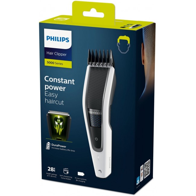 Philips 5000 series HC5610/15 hair trimmers/clipper Black, White 28 Nickel-Metal Hydride (NiMH) Philips 5000 series HC5610/15 hair trimmers/clipper Black, White 28 Nickel-Metal Hydride (NiMH)