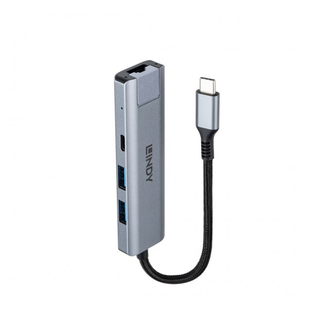 Lindy USB 3.2 Gen 2 Type C Hub & Gigabit Ethernet