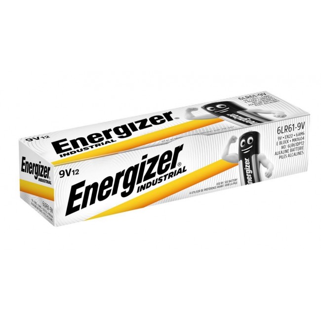ENERGIZER BATTERIES INDUSTRIAL PRO 6LR61 9V 12 PCS ENERGIZER BATTERIES INDUSTRIAL PRO 6LR61 9V 12 PCS