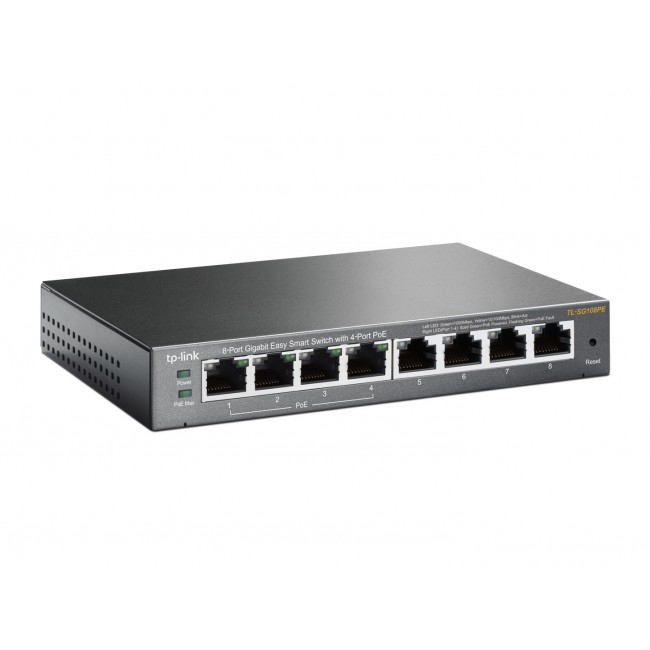 TP-Link 8-Port Gigabit Easy Smart Switch with 4-Port PoE TP-Link 8-Port Gigabit Easy Smart Switch with 4-Port PoE