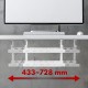 Maclean under-desk cable organizer, max. load 5kg, max. 728mm, 2 levels, white, MC-102 W Maclean under-desk cable organizer, max. load 5kg, max. 728mm, 2 levels, white, MC-102 W