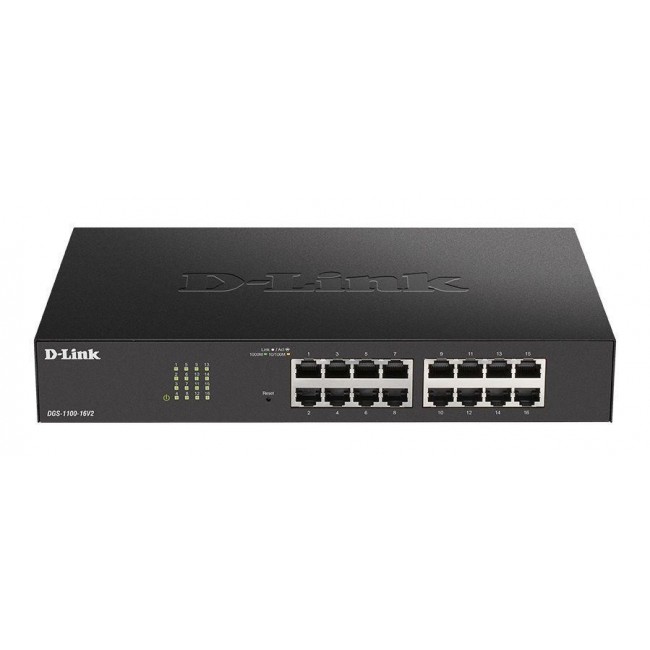 D-Link DGS-1100-16V2 Managed L2 Gigabit Ethernet (10/100/1000) Black D-Link DGS-1100-16V2 Managed L2 Gigabit Ethernet (10/100/1000) Black