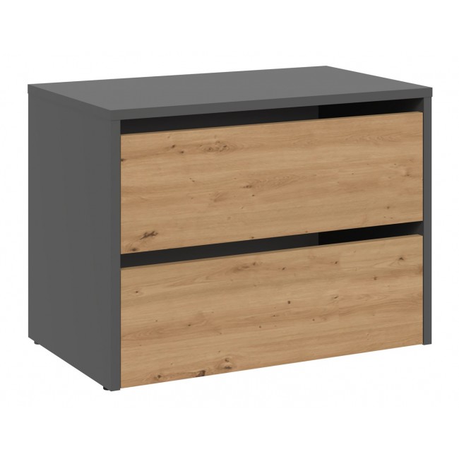 Topeshop MODO ANT/ART shoe organizer Closed Anthracite, Oak