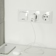 Qoltec 51825 GaN 45W charger| 5-20V | 1.5-3A | 1 x USB-C PD | 1x USB QC 3.0 | White