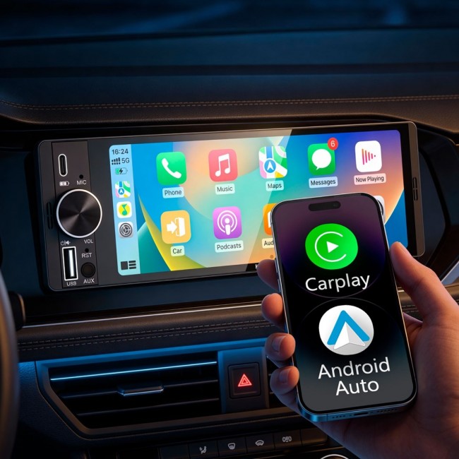 Kruger&Matz KM2016 1DIN CarPlay/AndroidAuto car radio Kruger&Matz KM2016 1DIN CarPlay/AndroidAuto car radio