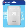 Verbatim Store 'n' Go USB 3.0 Portable Hard Drive 2TB Silver Verbatim Store 'n' Go USB 3.0 Portable Hard Drive 2TB Silver