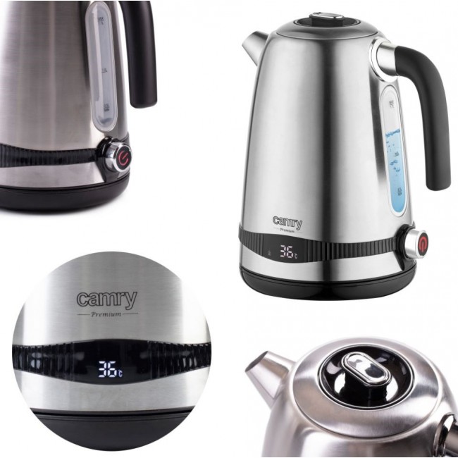 Camry CR 1291 electric kettle 1.7 L Stainless steel 2200 W