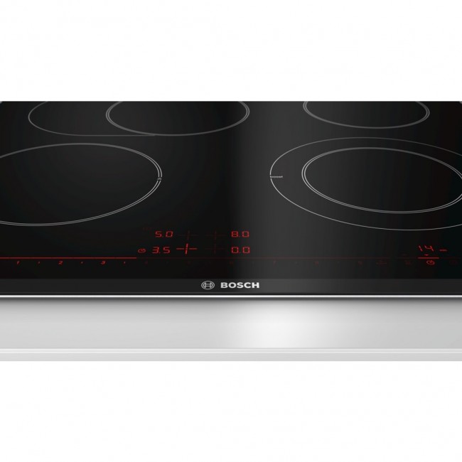 Bosch Serie 8 PKN675DP1D hob Black, Stainless steel Built-in Ceramic 4 zone(s)