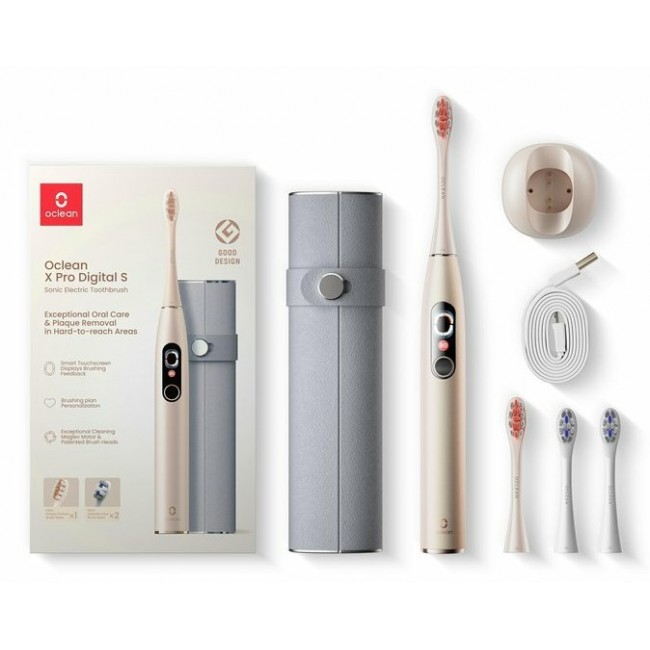 Oclean X Pro Digital Set Adult Sonic toothbrush Gold Oclean X Pro Digital Set Adult Sonic toothbrush Gold