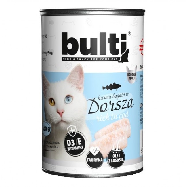 BULTI Rich in cod - wet cat food - 400g BULTI Rich in cod - wet cat food - 400g