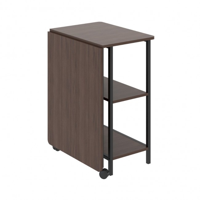 Maclean loft folding desk, dimensions: 107x45x75cm, max - 150 kg, with top, dark walnut color, MC-411 B
