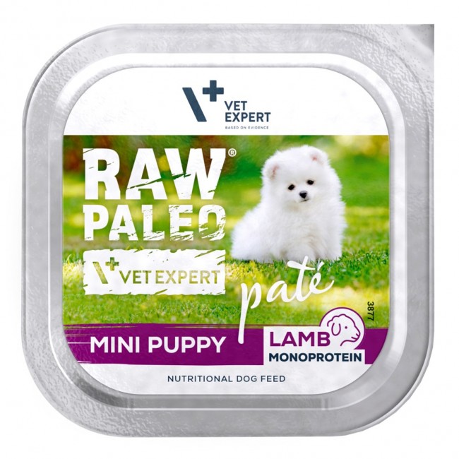 RAW PALEO P te Mini Puppy Lamb - wet dog food - 150g