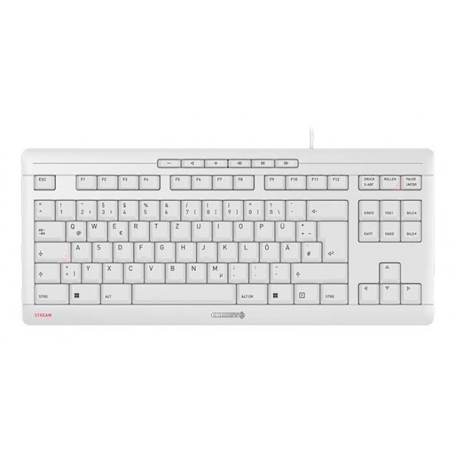 CHERRY STREAM TKL keyboard Universal USB QWERTZ German White CHERRY STREAM TKL keyboard Universal USB QWERTZ German White