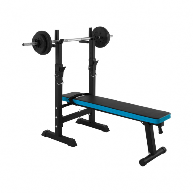 REBEL ACTIVE Adjustable straight training bench with stands