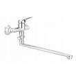 Wall-mounted washbasin mixer with extended spout - hose connection Wall-mounted washbasin mixer with extended spout - hose connection