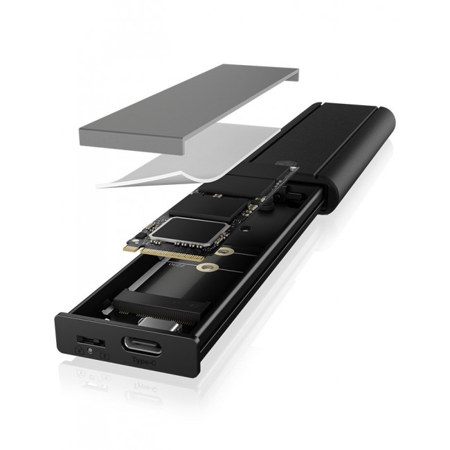 ICY BOX IB-1807MT-C31 SSD enclosure Black M.2
