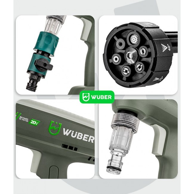 Cordless pressure washer 300 L/h 20 V W04322 WUBER Cordless pressure washer 300 L/h 20 V W04322 WUBER