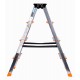 Krause Dopplo double-sided step ladder silver