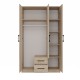 Topeshop ROMANA 120 SON L bedroom wardrobe/closet 6 shelves 3 door(s) Oak Topeshop ROMANA 120 SON L bedroom wardrobe/closet 6 shelves 3 door(s) Oak