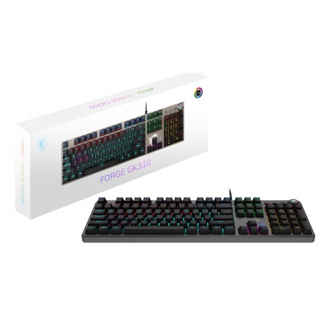 Gaming keyboard black US/FORGE GK310 RED MSI