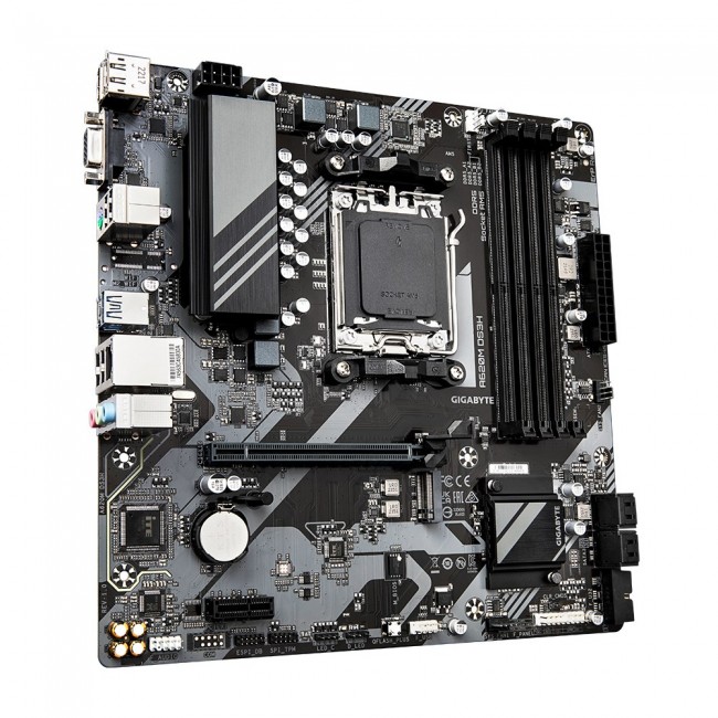 GIGABYTE A620M DS3H Motherboard - Supports AMD Ryzen 8000 CPUs, 5+2+2 Phases Digital VRM, up to 7600MHz DDR5 (OC), 1xPCIe 4.0 M.2, GbE LAN, USB 3.2 Gen 1 GIGABYTE A620M DS3H Motherboard - Supports AMD Ryzen 8000 CPUs, 5+2+2 Phases Digital VRM, up to 7600MHz DDR5 (OC), 1xPCIe 4.0 M.2, GbE LAN, USB 3.2 Gen 1