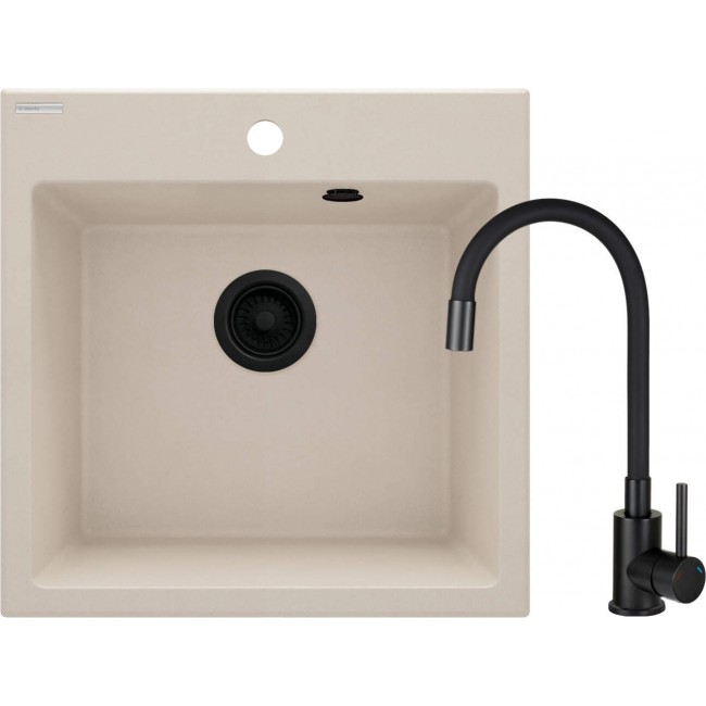 Granite sink with 1-bowl faucet Granite sink with 1-bowl faucet