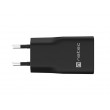NATEC RIBERA GAN SLIM MAINS CHARGER 1 USB-A + 1 USB-C 20W BLACK