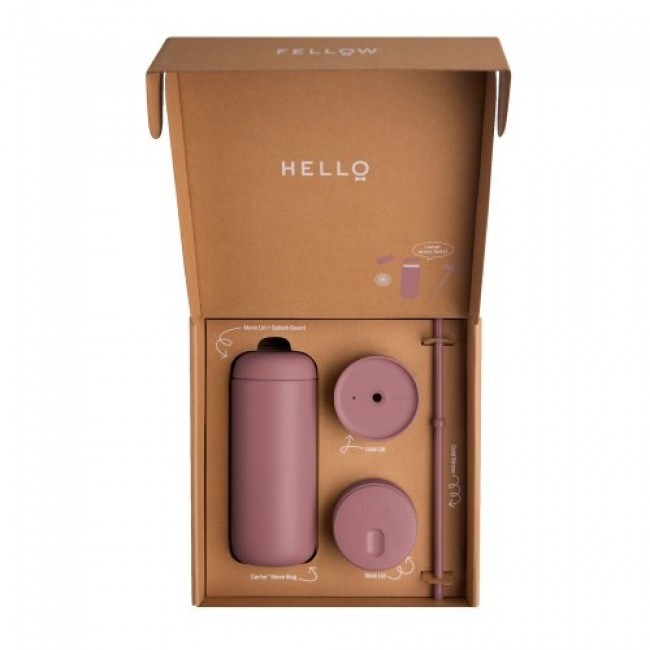 Fellow Carter Move Mug 3-in-1 Travel mug with 3 lids 473 ml Powder Pink Fellow Carter Move Mug 3-in-1 Travel mug with 3 lids 473 ml Powder Pink