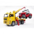 BRUDER MAN TGA Breakdown truck with cross country vehicle BRUDER MAN TGA Breakdown truck with cross country vehicle
