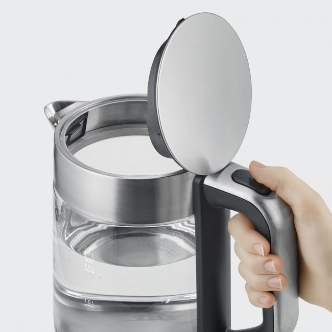 Severin WK 3420 electric kettle 1.7 L 2200 W Black, Stainless steel, Transparent