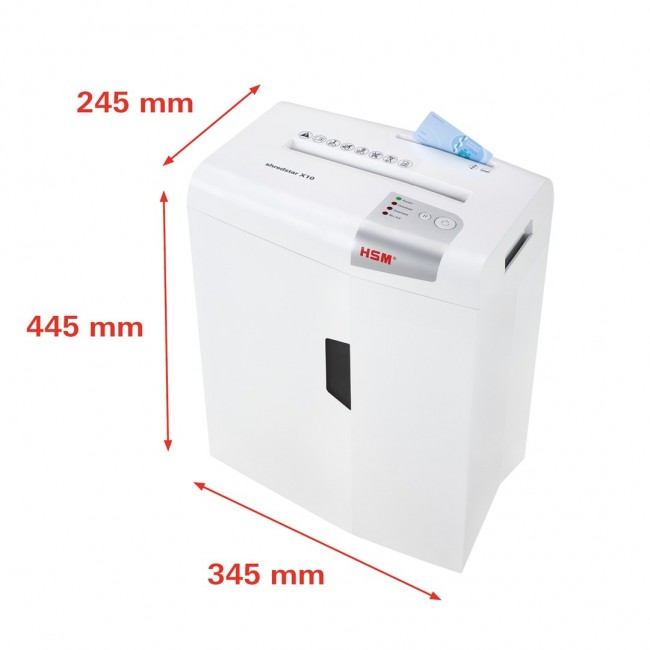 HSM shredstar S10 document shredder, 6 mm + separate CD-cutting mechanism