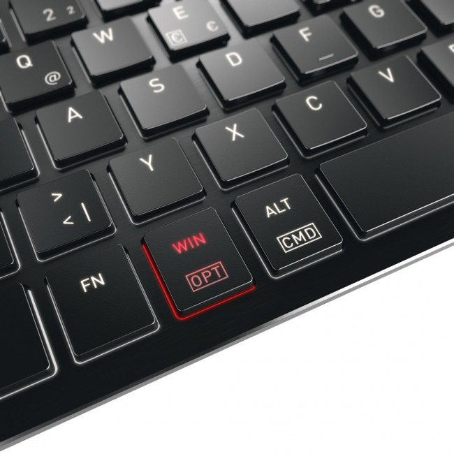 CHERRY KW X ULP 2.0 MINI keyboard Home/Office USB + RF Wireless + Bluetooth QWERTZ German Black