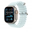 Apple 49mm Ice Blue Ocean Band Extension - Natural Titanium Finish