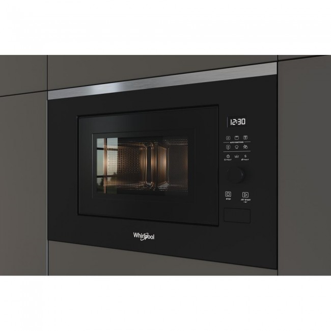 Whirlpool WMF201G Black, Stainless steel Grill microwave Built-in 20 L 800 W