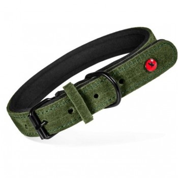 ZOLUX Komfort Leather, green color dog collar 45cm