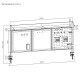 Ergo Office desk divider / organizer, max load 10kg, white and cork board, width 1250mm, white, ER-300 W