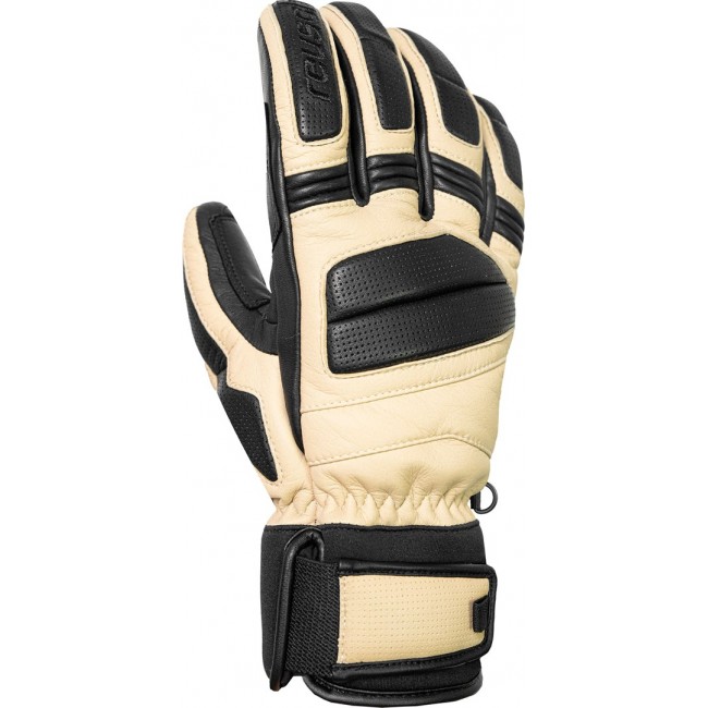 REUSCH MASTER PRO GLOVES SIZE 8.5 BEIGE AND BLACK