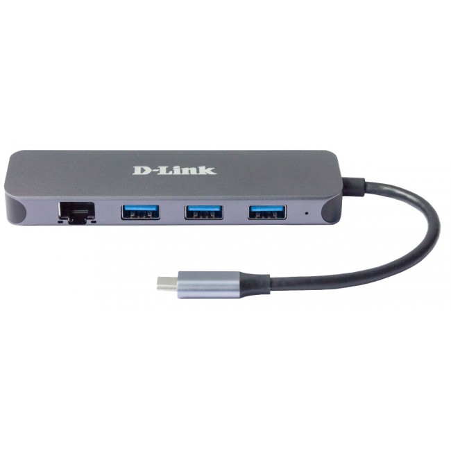 D-Link 5-in-1 USB-C Hub with Gigabit Ethernet/Power Delivery D-Link 5-in-1 USB-C Hub with Gigabit Ethernet/Power Delivery