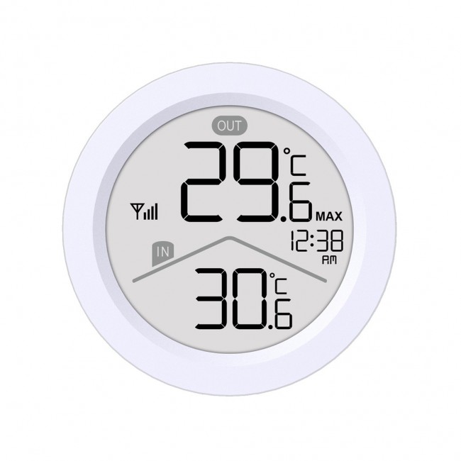 GreenBlue wireless weather station, IN/OUT temperature, clock, C/ F selectable, range up to 60 m, GB162