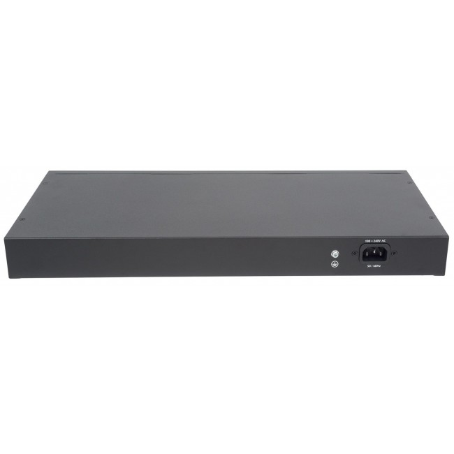 Intellinet 16-Port Gigabit Ethernet PoE+ Switch with 2 SFP Ports, LCD Display, IEEE 802.3at/af Power over Ethernet (PoE+/PoE) Compliant, 370 W, Endspan, 19