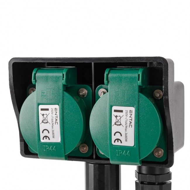 Entac Garden Socket Extension Cord O1S 2 Sockets 5m IP44 Entac Garden Socket Extension Cord O1S 2 Sockets 5m IP44