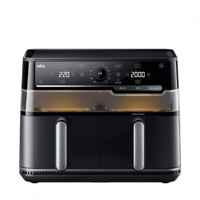 Braun TwinCook 5 Double 10 L Stand-alone 2800 W Hot air fryer Black Braun TwinCook 5 Double 10 L Stand-alone 2800 W Hot air fryer Black