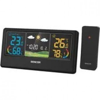 Sencor SWS 4100 B Stacja pogodowa / kolorowy wy wietlacz LCD / czujnik bezprzewodowy